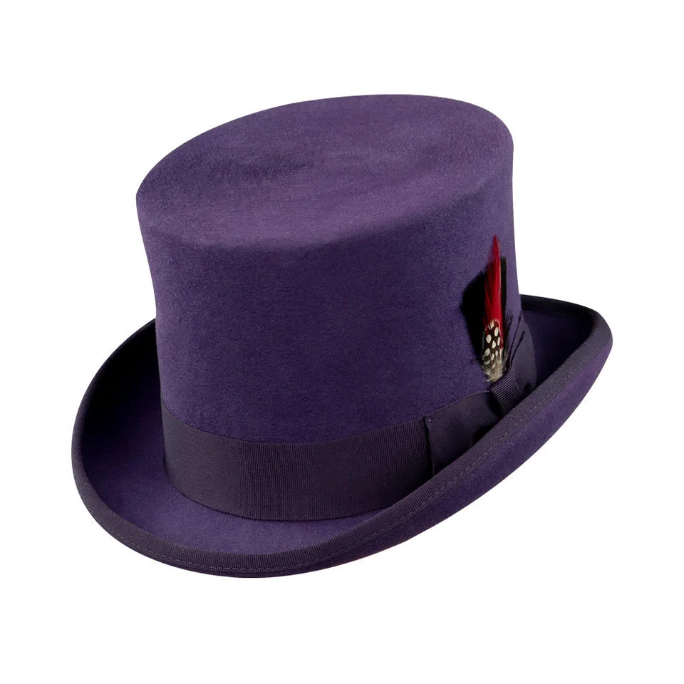 Top Quality Hat 2023 Top Hats for Men Wool Felt Low Short Top Hat