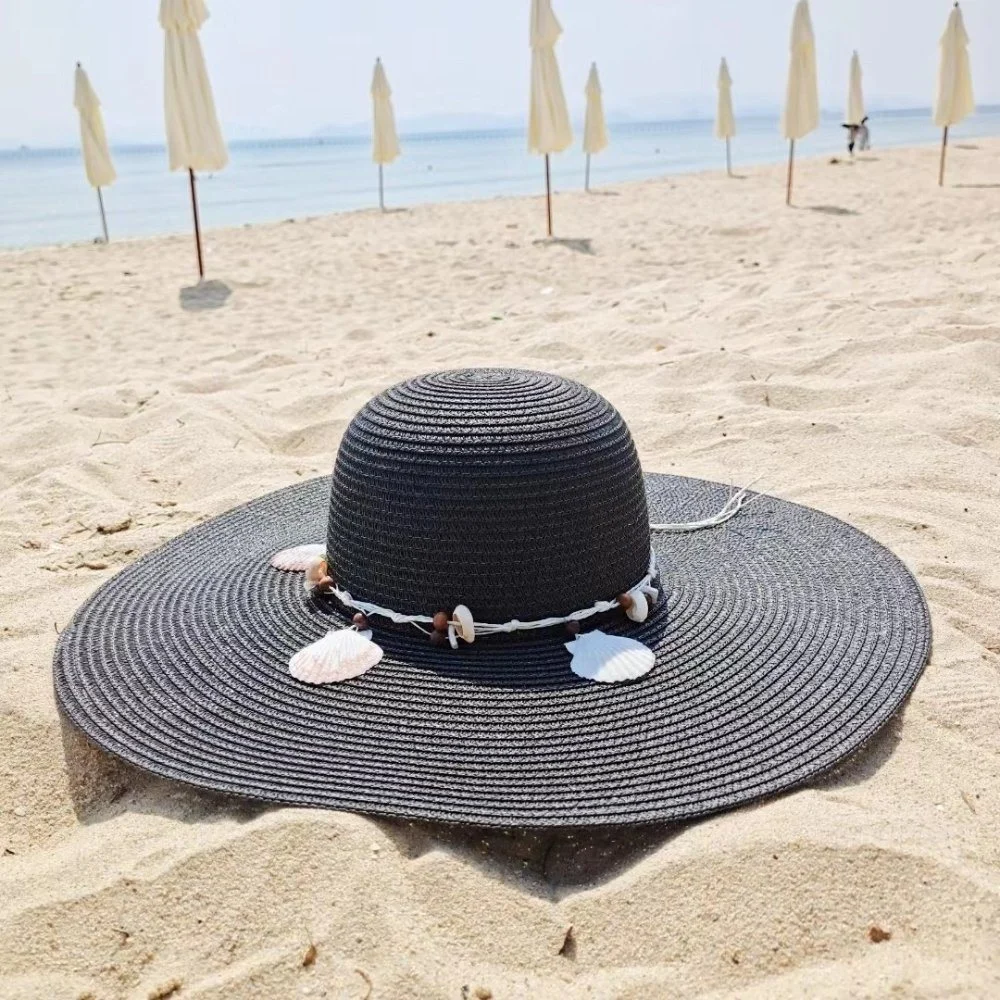 Women Summer Wide Brim Straw Sunhat Ladies Hats Travel Beach Ci23435