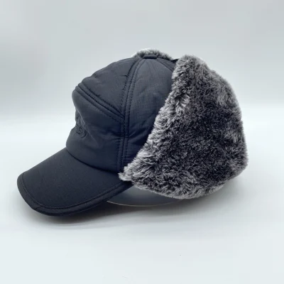 Охотничья кепка Gorros, 100% вельветовая кожаная нашивка на заказ, ушанка в русском стиле, зимняя 5-панельная шапка-ушанка, оптовая продажа