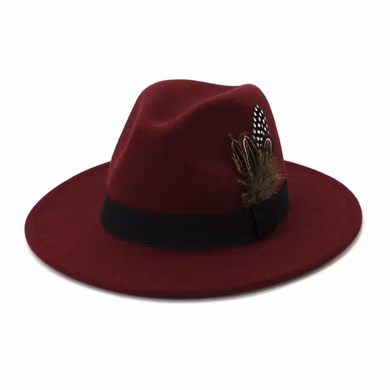 Модная шляпа с широкими полями, шляпы Fedora для женщин и мужчин, классическая фетровая панама, классическая шляпа с пряжкой на ремне